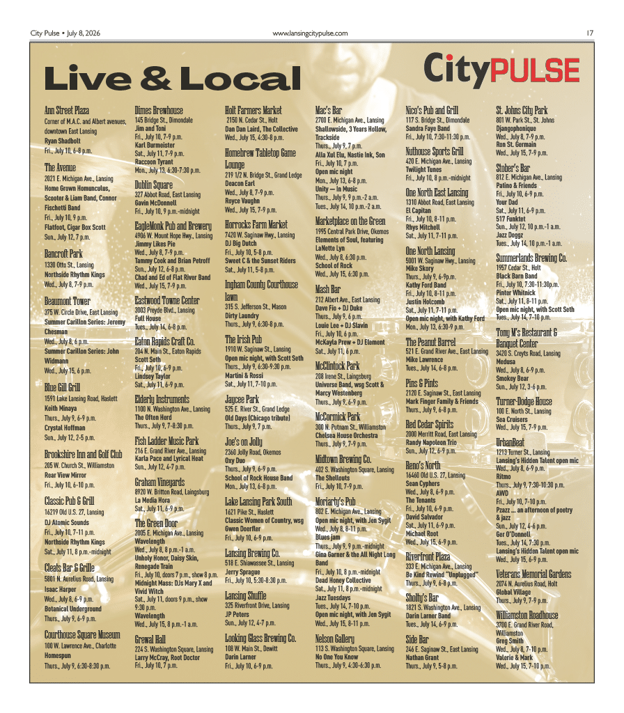 Live & Local week of July 8, 2026